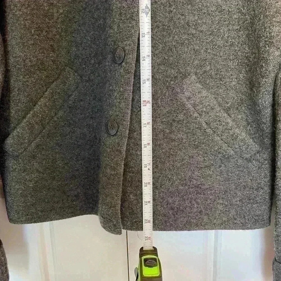 Ann Taylor button down Jacket size S with hood gray in good used condition - Picture 8 of 8